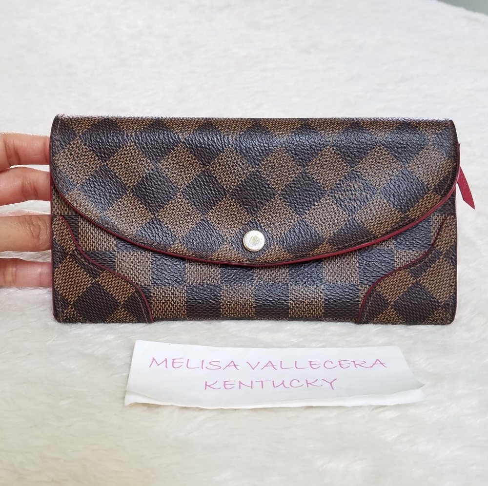 💕Authentic LV Wallet Damier Ebene Cassia